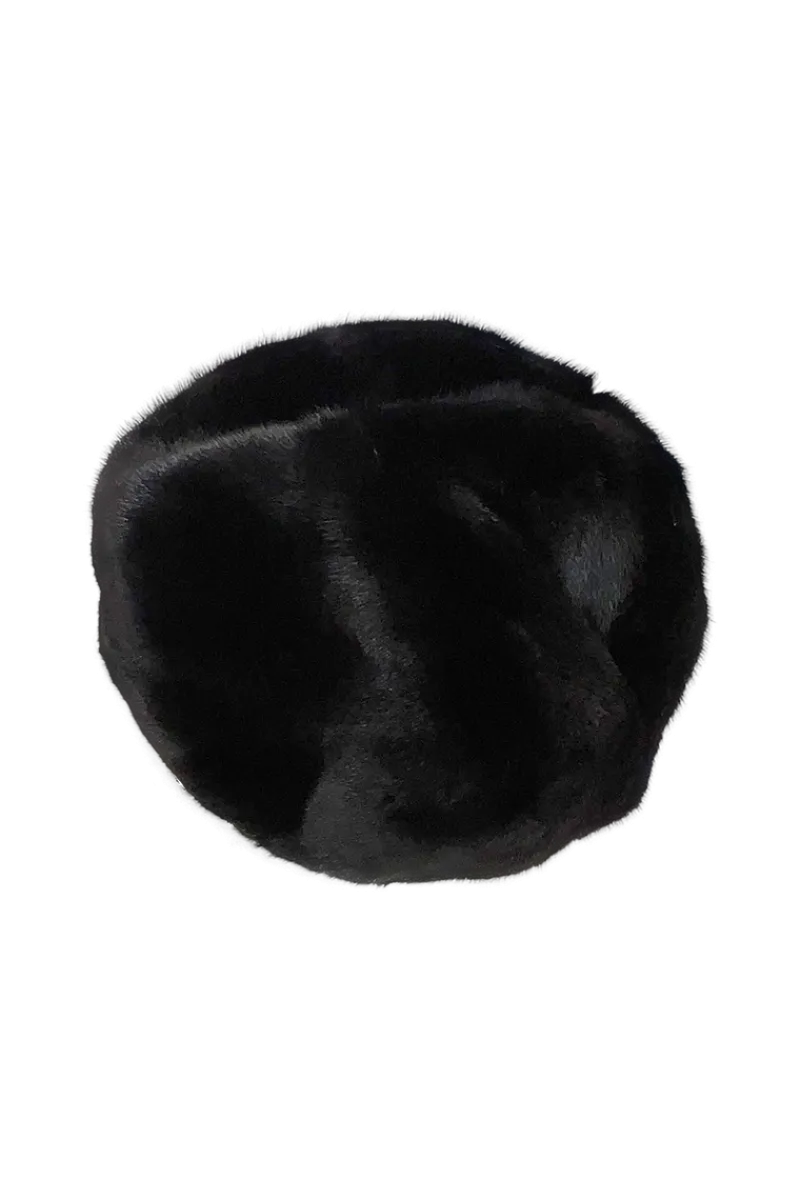 Adjustable Mink Fur Beret Women Hats|Mink
