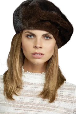 Adjustable Mink Fur Beret Women Hats|Mink