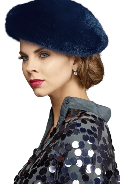 Adjustable Mink Fur Beret Women Hats|Mink