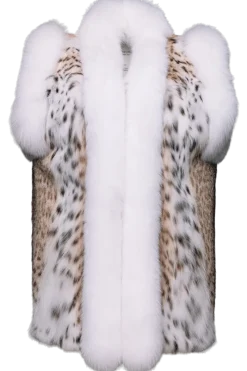New American Lynx and Fox Fur Vest Women Lynx