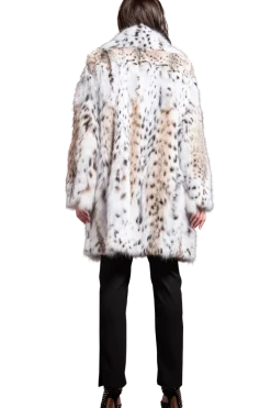 Best American Semi-Belly Mid-Length Lynx Fur Coat Women Fur Coats|Lynx
