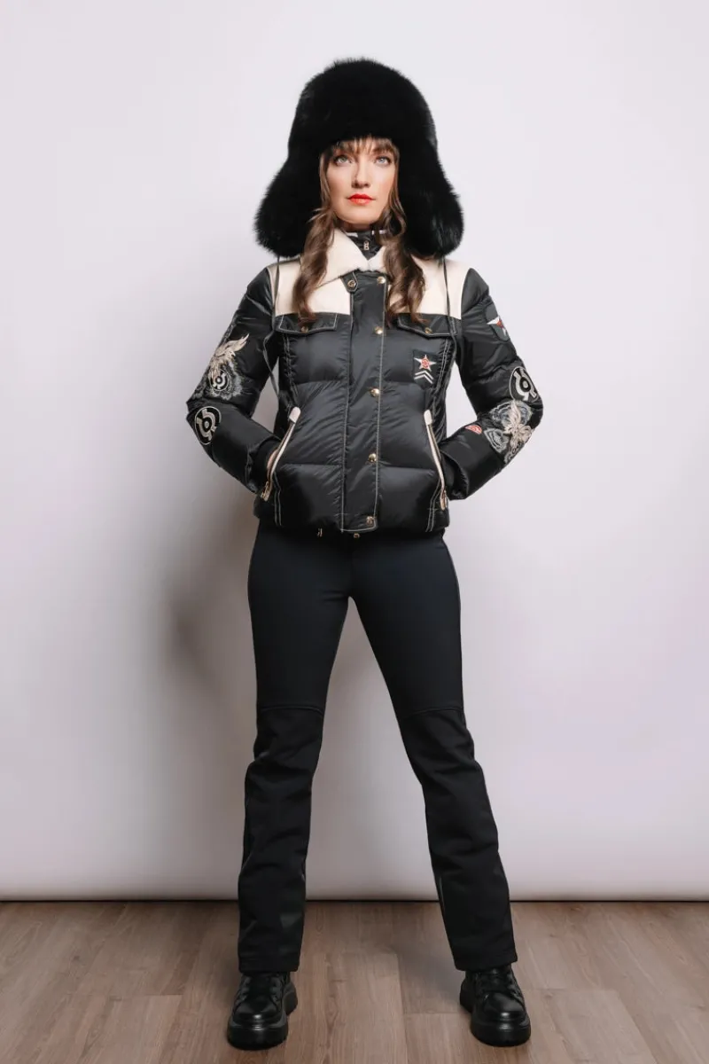 Outlet Amia Heritage Shearling & Down Functional Ski Jacket Women Ski Jackets