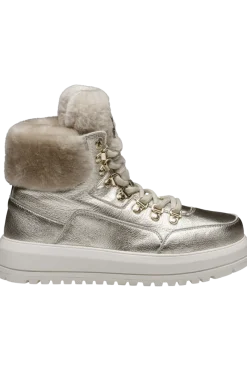 Clearance Antwerp Metallic Leather Shearling Boots Women Après Ski|Boots & Handbags