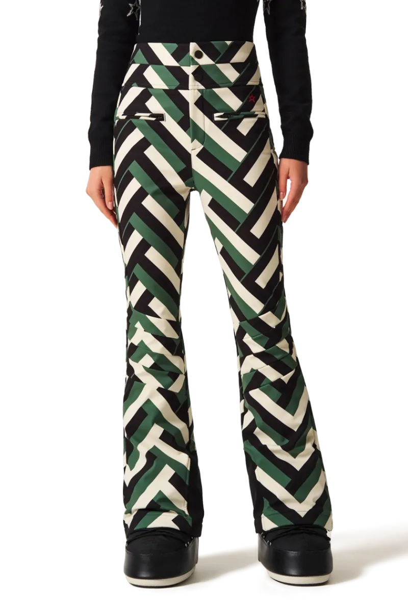 Clearance Aurora High-Waist Flare Print Ski Pants Women Ski Pants