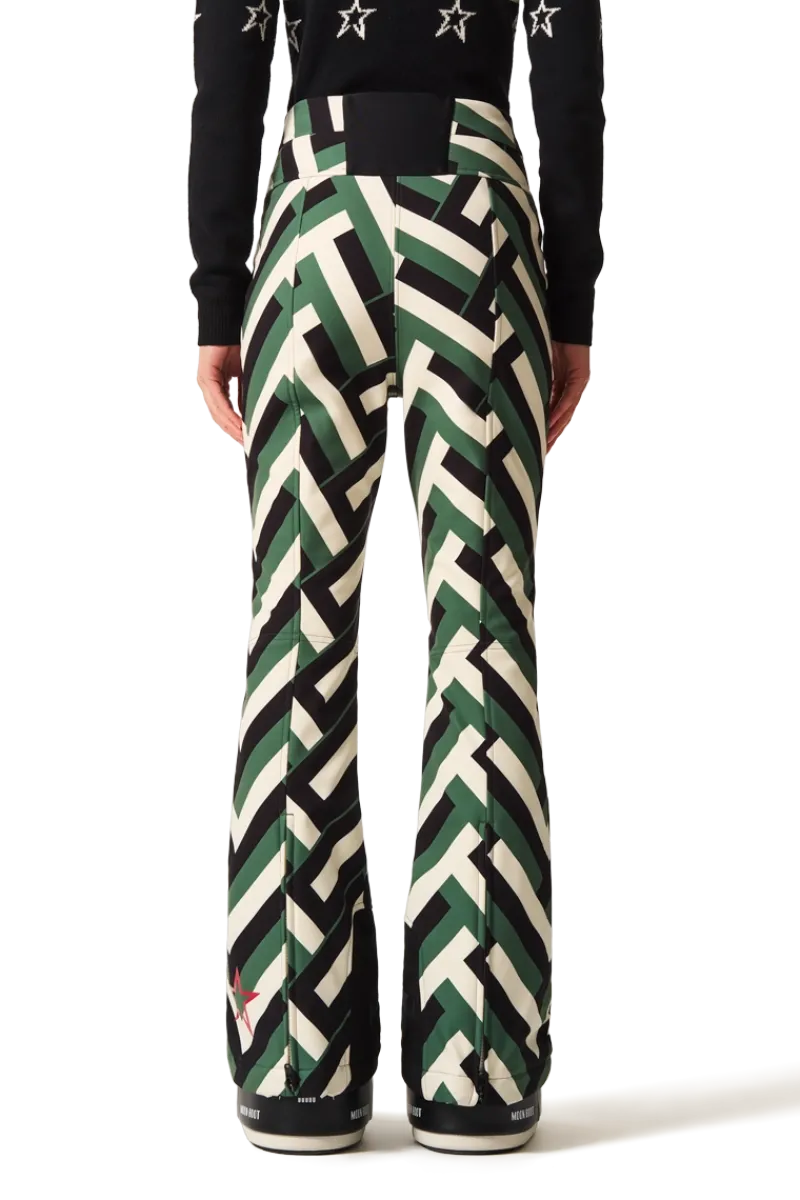 Clearance Aurora High-Waist Flare Print Ski Pants Women Ski Pants