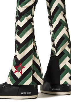 Clearance Aurora High-Waist Flare Print Ski Pants Women Ski Pants