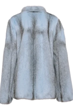 Baby Pink | Blue Silver Cross Mink Fur Jacket Women Mink|Fur Jackets