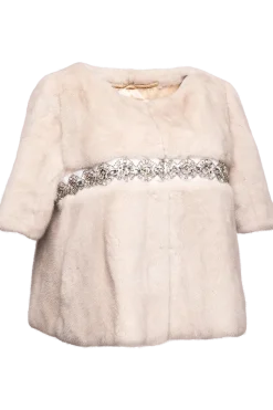 Best Beaded Evening Mink Fur Jacket Women Bridal Evening Fur|Mink