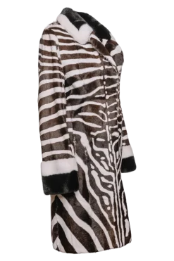 New Black/Brown/White Kid Skin & Mink Fur Coat Women Fur Coats
