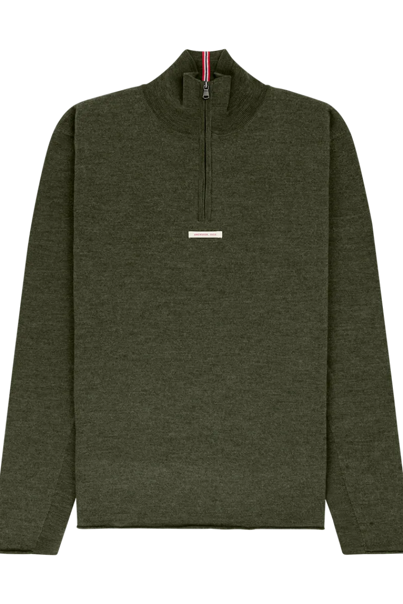 Boiled Wool Half Zip Ski Layers|Après Ski