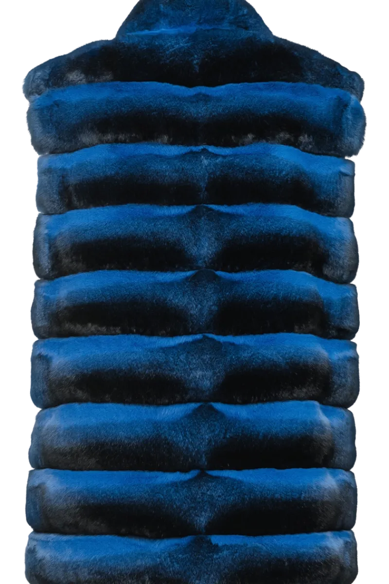 New Bold Colored Horizontal Chinchilla Fur Vest Women Chinchilla|Fur Jackets