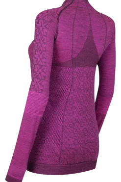 Best Bright Crewneck Fuchsia Wool Knit Sweater Women Ski Layers