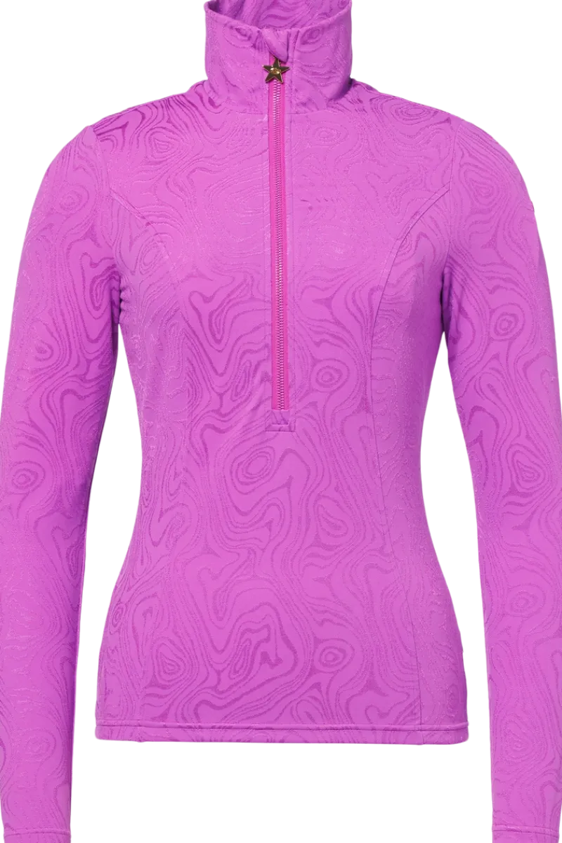 Brina Swirl Jacquard Ski Pully Women Ski Layers