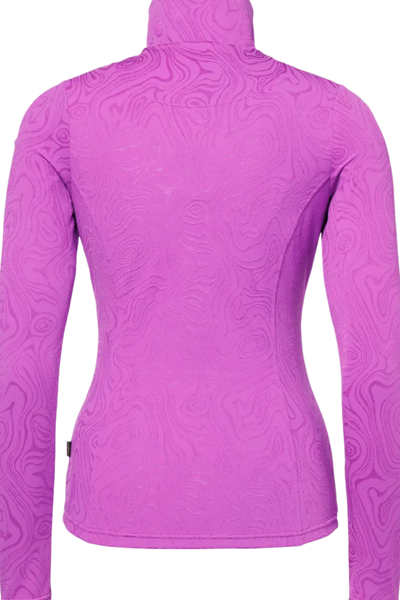 Brina Swirl Jacquard Ski Pully Women Ski Layers