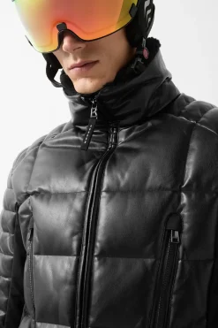 Hot Calem-D Down Sport Leather Ski Jacket Ski Jackets