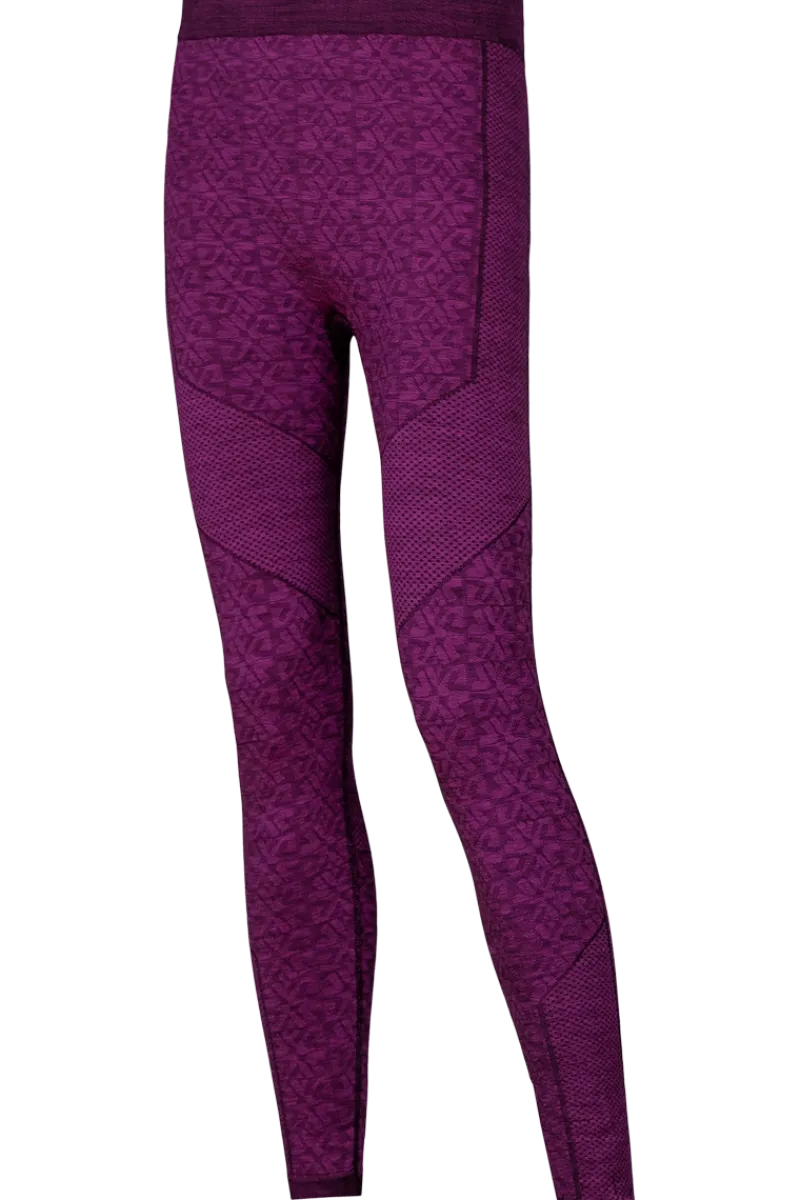 Best Campanula Fuchsia Wool Base Layer Leggings Women Ski Layers