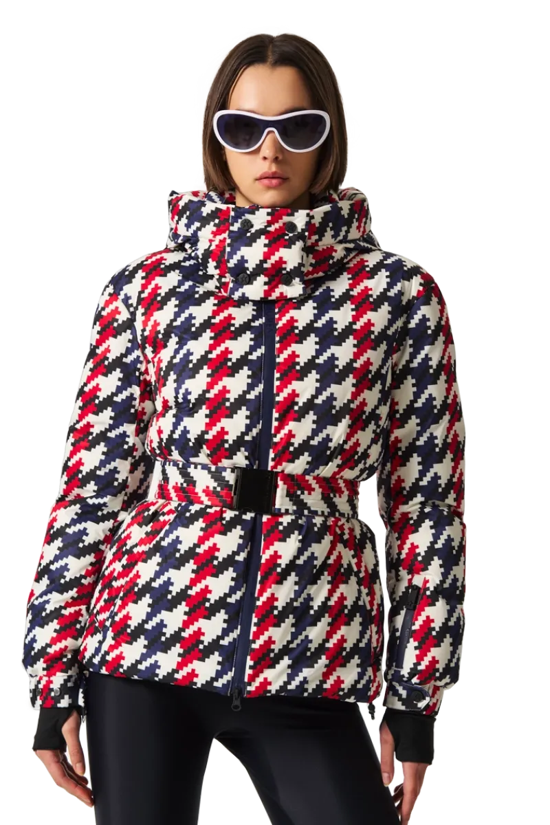 Candice Down Ski Parka - Red-White-Blue Women Ski Jackets
