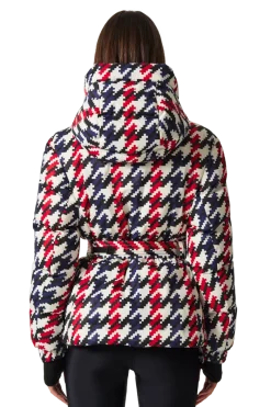 Candice Down Ski Parka - Red-White-Blue Women Ski Jackets