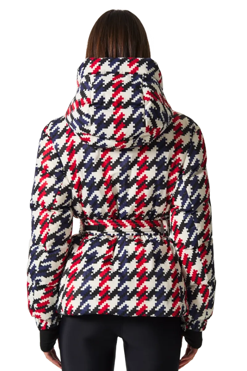 Candice Down Ski Parka - Red-White-Blue Women Ski Jackets