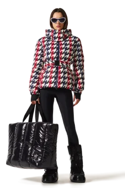 Candice Down Ski Parka - Red-White-Blue Women Ski Jackets