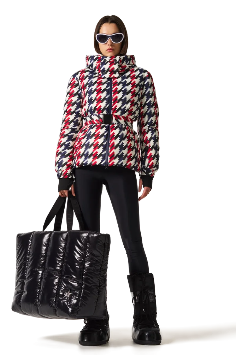 Candice Down Ski Parka - Red-White-Blue Women Ski Jackets