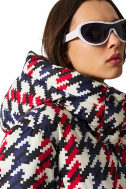 Candice Down Ski Parka - Red-White-Blue Women Ski Jackets