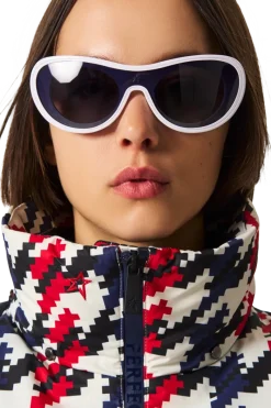 Candice Down Ski Parka - Red-White-Blue Women Ski Jackets