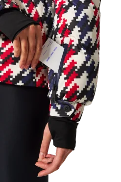 Candice Down Ski Parka - Red-White-Blue Women Ski Jackets