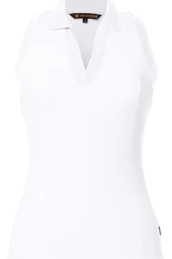 Outlet Caroline Sleeveless Ribbed Polo Top Women All Activewear