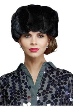 Chinchilla Brim Fur Hat-Sheared Mink Fur Crown Women Hats|Chinchilla
