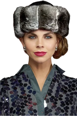 Chinchilla Brim Fur Hat-Sheared Mink Fur Crown Women Hats|Chinchilla