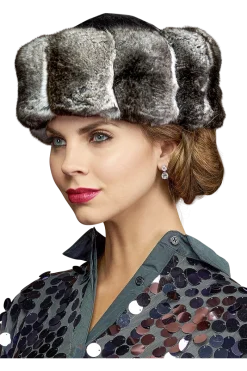 Chinchilla Brim Fur Hat-Sheared Mink Fur Crown Women Hats|Chinchilla
