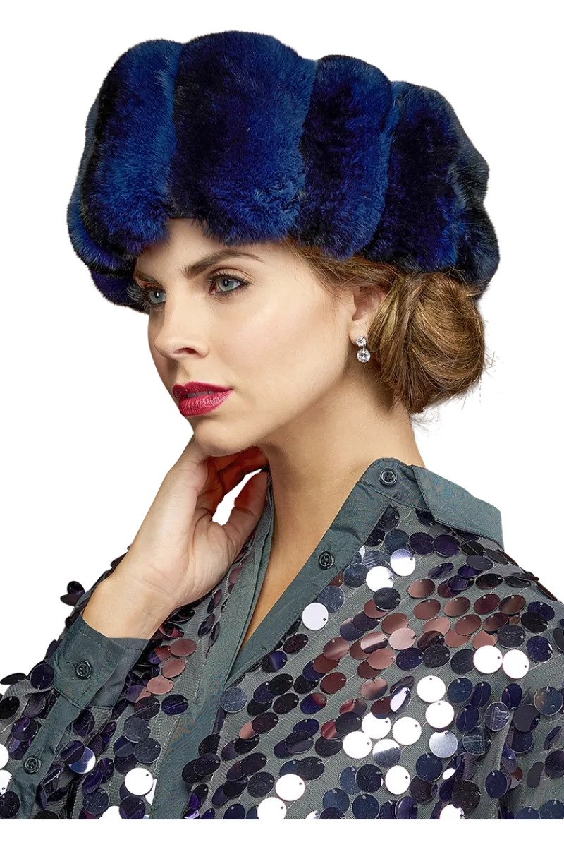 Chinchilla Brim Fur Hat-Sheared Mink Fur Crown Women Hats|Chinchilla