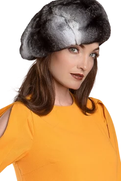 Best Chinchilla Fur Beret Women Hats|Chinchilla