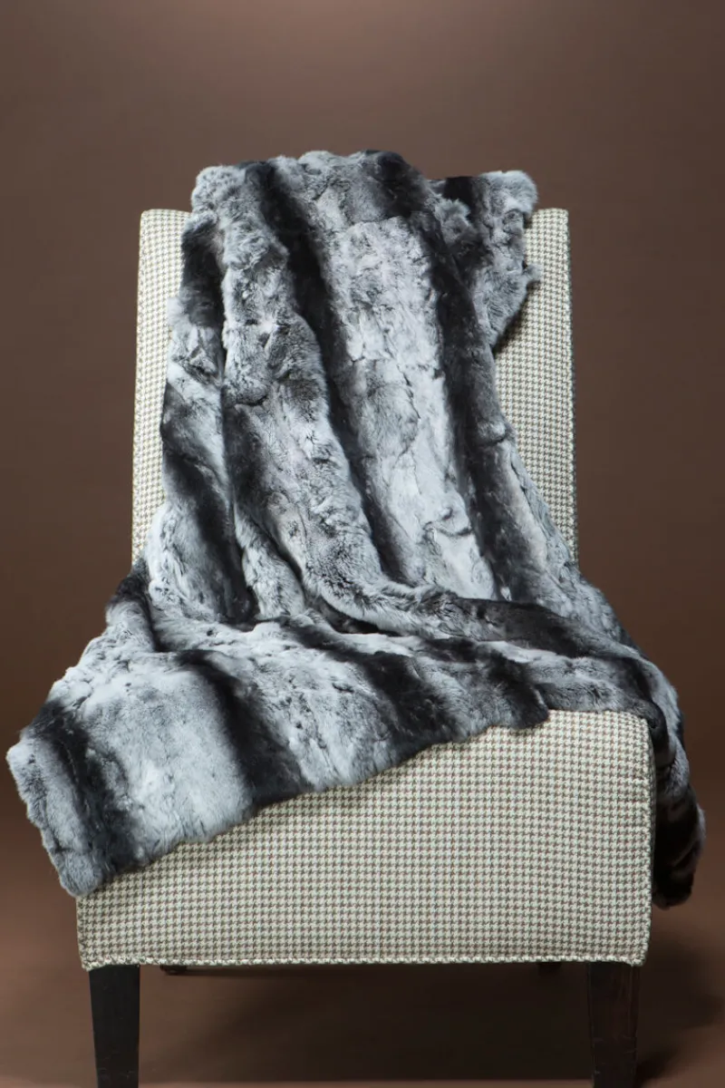 Online Chinchilla Rex Rabbit Fur Throw Women Home Decor|Home Decor
