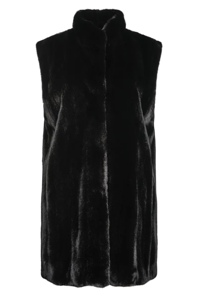 Best Classic Plus Size Vertical Mink Vest Women Mink|Plus Size Furs