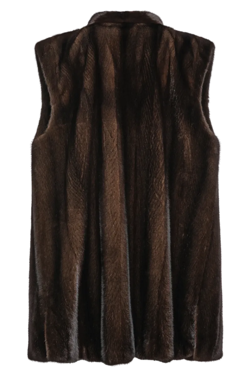 Best Classic Plus Size Vertical Mink Vest Women Mink|Plus Size Furs