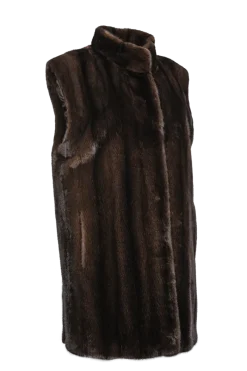 Best Classic Plus Size Vertical Mink Vest Women Mink|Plus Size Furs