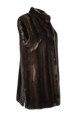 Best Classic Plus Size Vertical Mink Vest Women Mink|Plus Size Furs