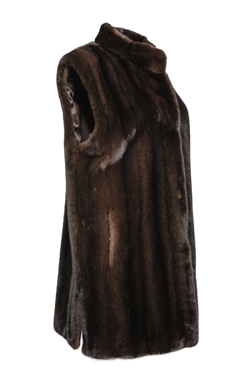 Best Classic Plus Size Vertical Mink Vest Women Mink|Plus Size Furs