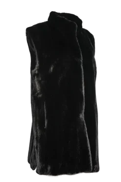 Best Classic Plus Size Vertical Mink Vest Women Mink|Plus Size Furs