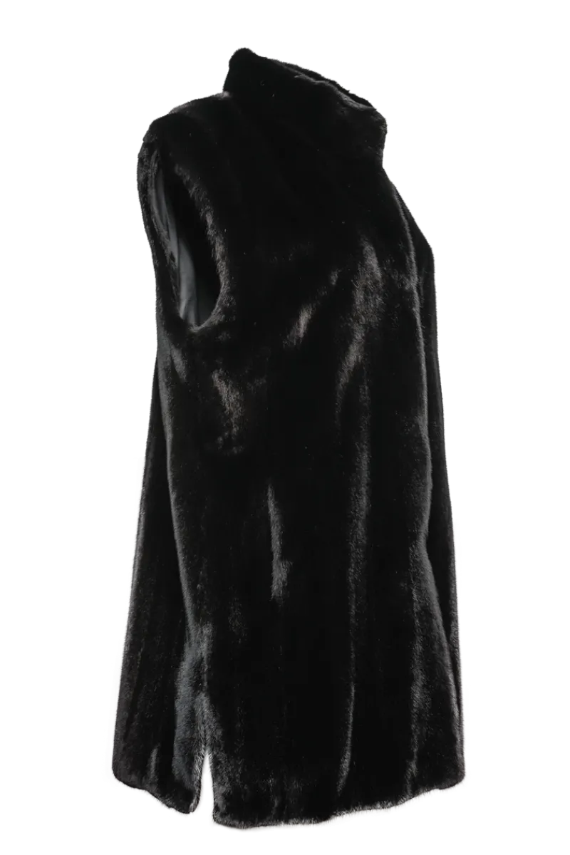 Best Classic Plus Size Vertical Mink Vest Women Mink|Plus Size Furs