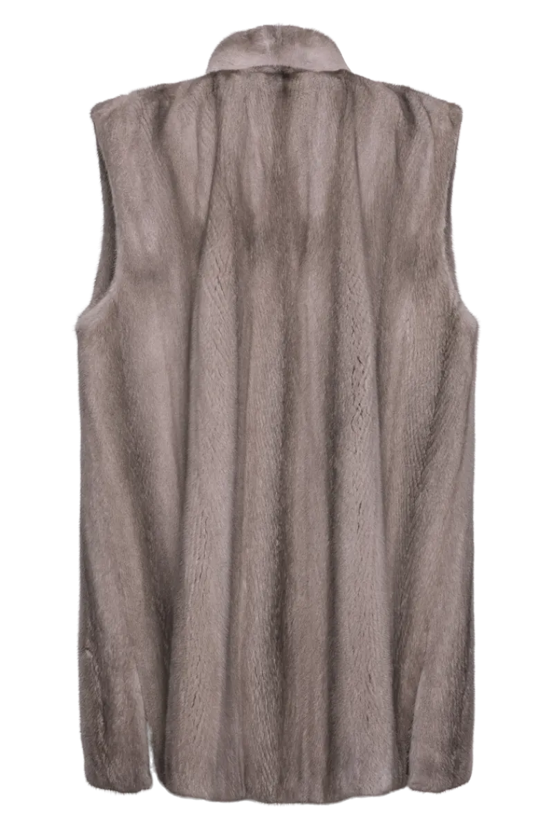 Best Classic Plus Size Vertical Mink Vest Women Mink|Plus Size Furs