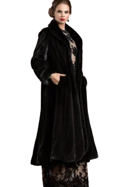 Hot Elegant Mink Flounce Fur Coat Women Mink|Fur Coats
