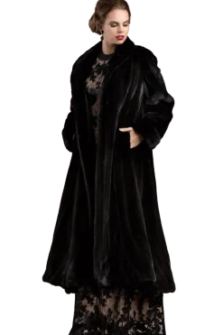 Hot Elegant Mink Flounce Fur Coat Women Mink|Fur Coats