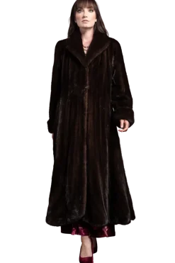 Hot Elegant Mink Flounce Fur Coat Women Mink|Fur Coats