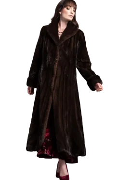 Hot Elegant Mink Flounce Fur Coat Women Mink|Fur Coats