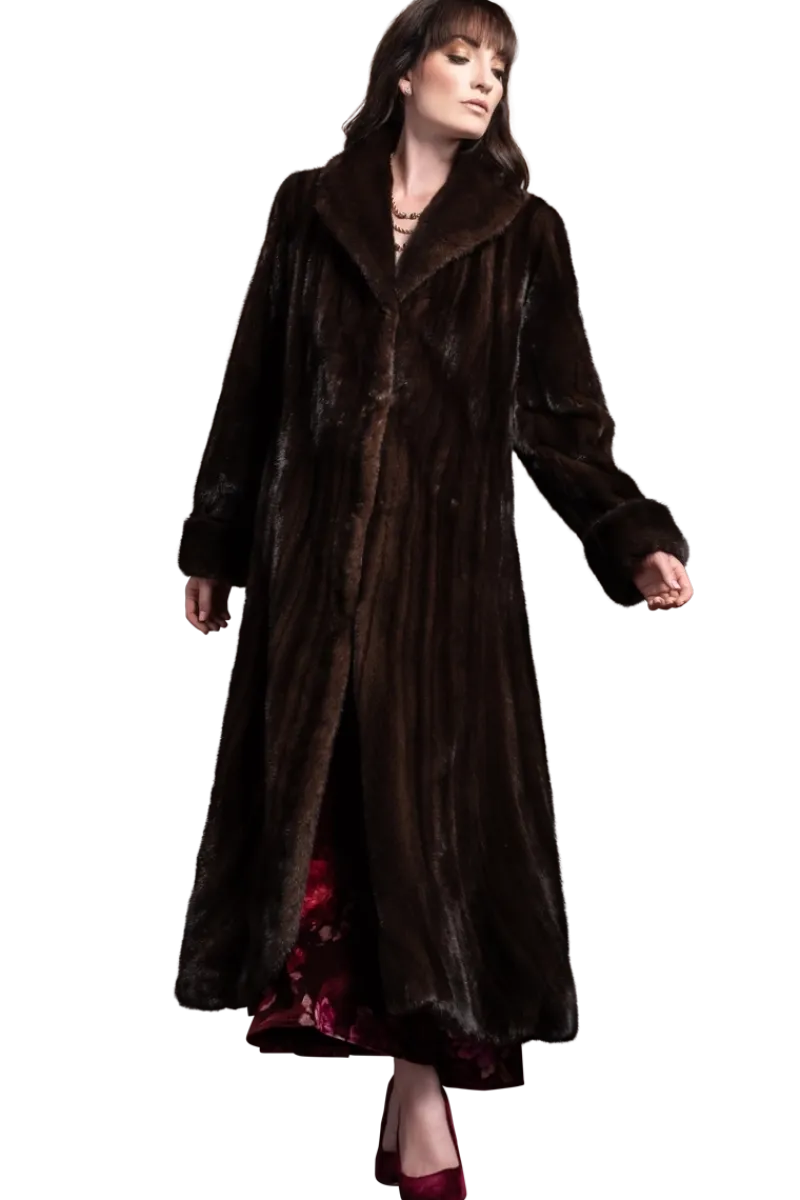Hot Elegant Mink Flounce Fur Coat Women Mink|Fur Coats