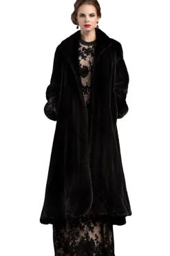 Hot Elegant Mink Flounce Fur Coat Women Mink|Fur Coats