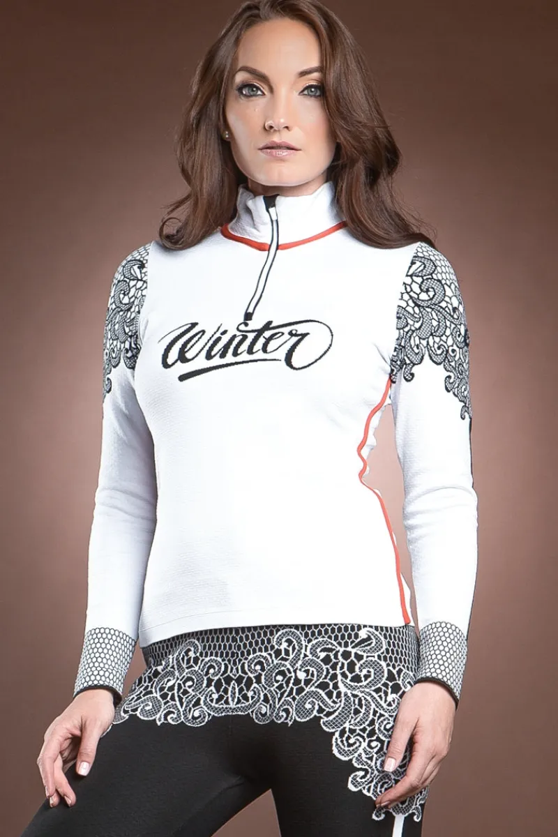 Online Euporia Winter Lace 1/2 Zip Pullover Women Ski Layers